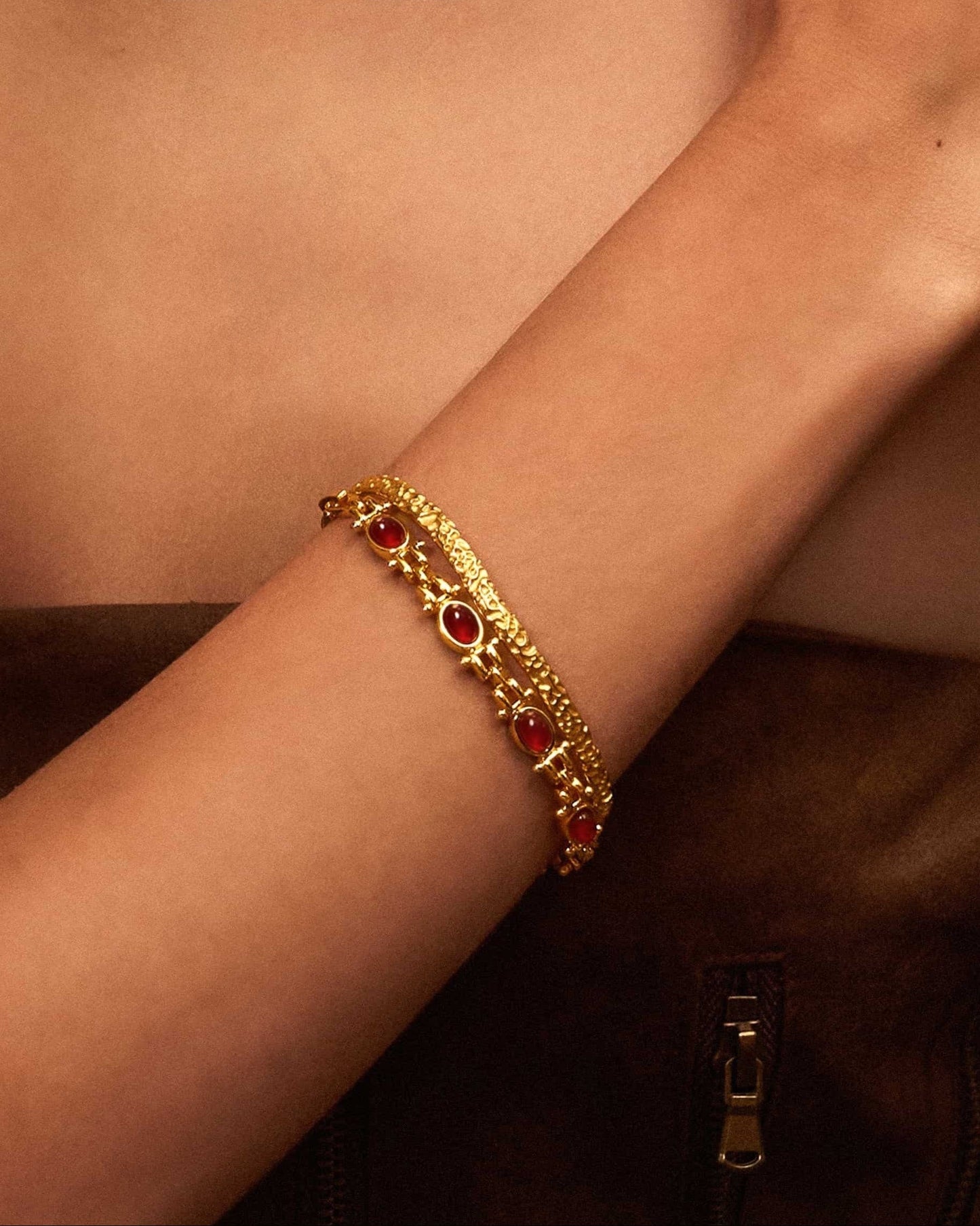 Tess's Treasure Carnelian Bracelet Set
