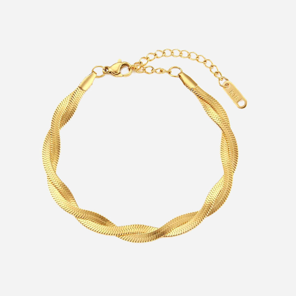 Twisted Bracelet | 18k Gold 4mm