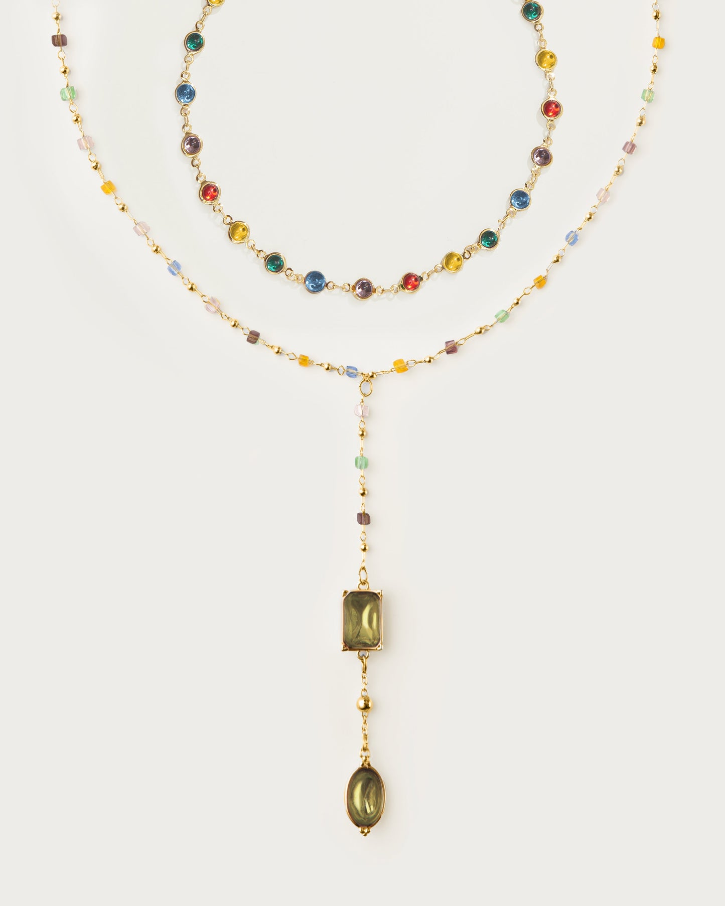 Rainbow Bead Necklace Set