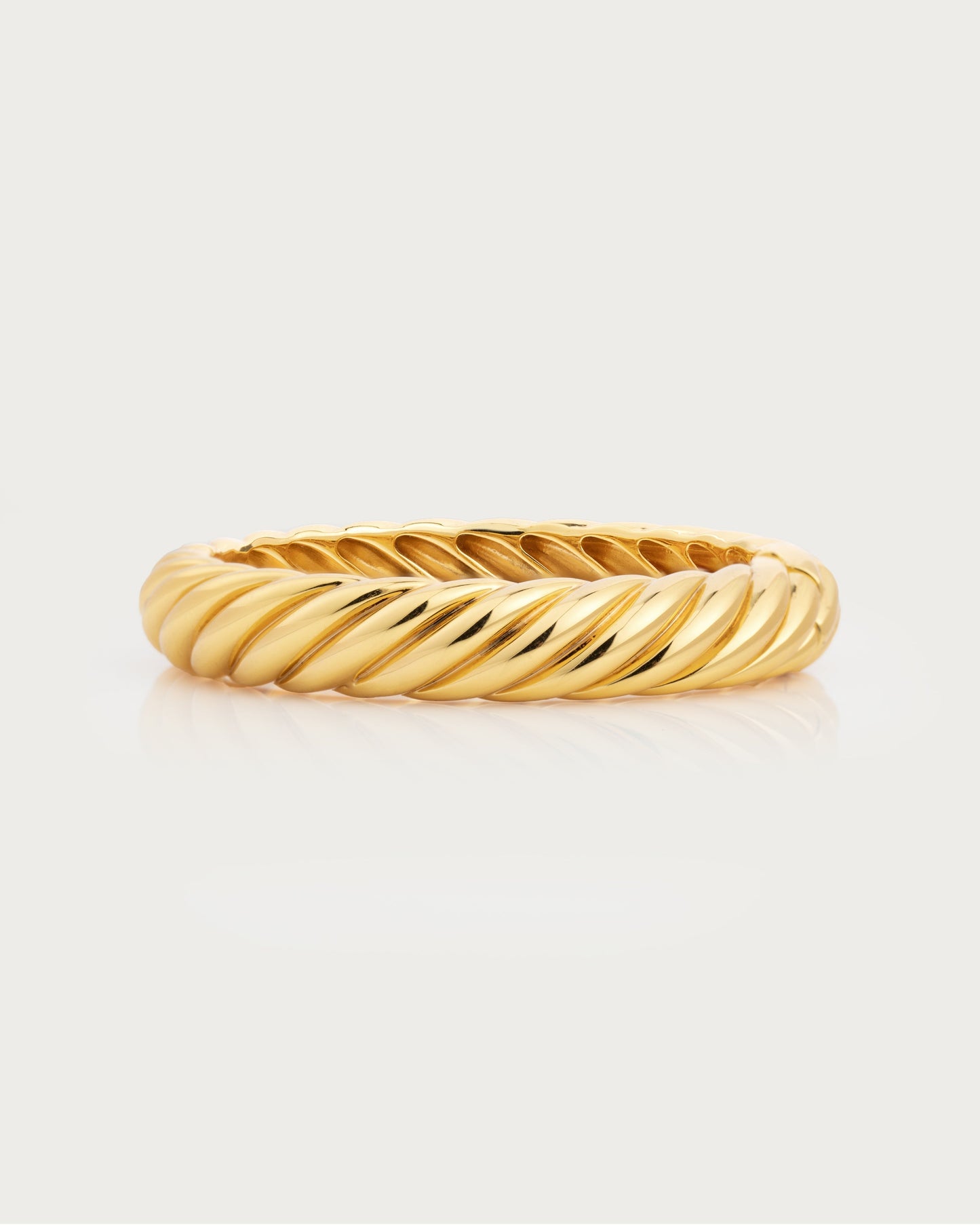 Silver Chunky Braided Bangle