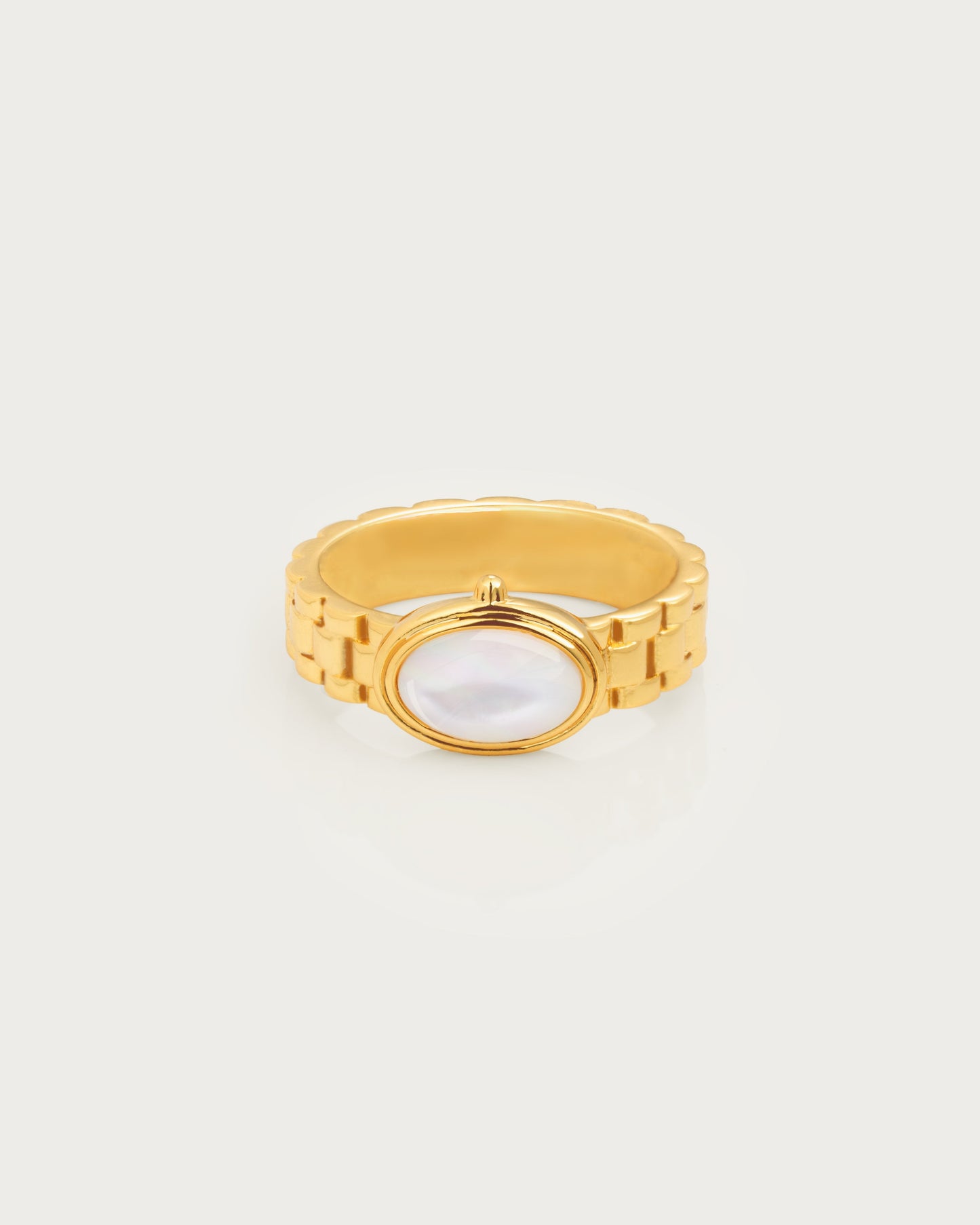 Watch Band Ring in Silver