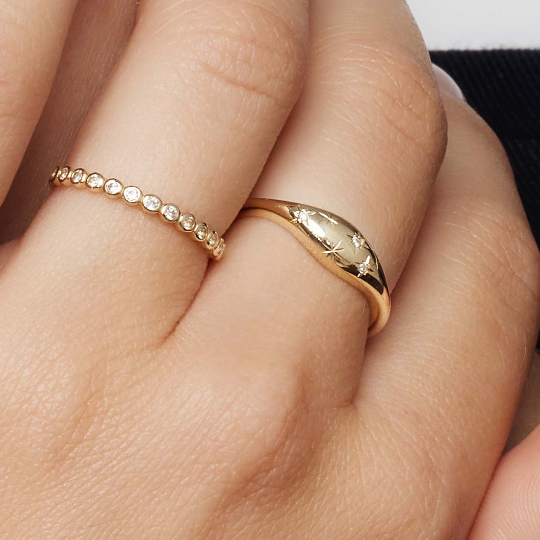 Diamond Stars Ring | 18k Gold