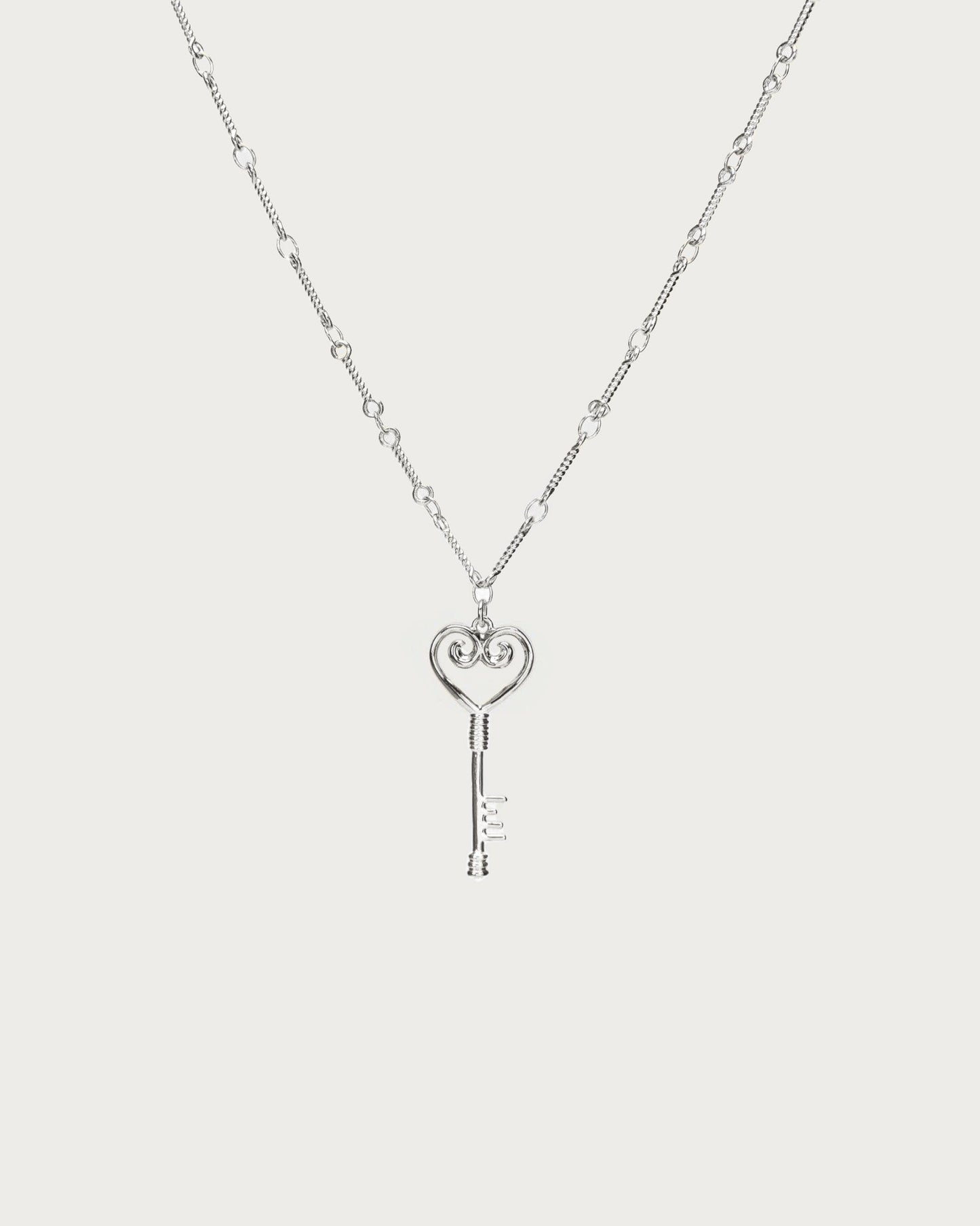 Eternal Love Lock Necklace in Silver