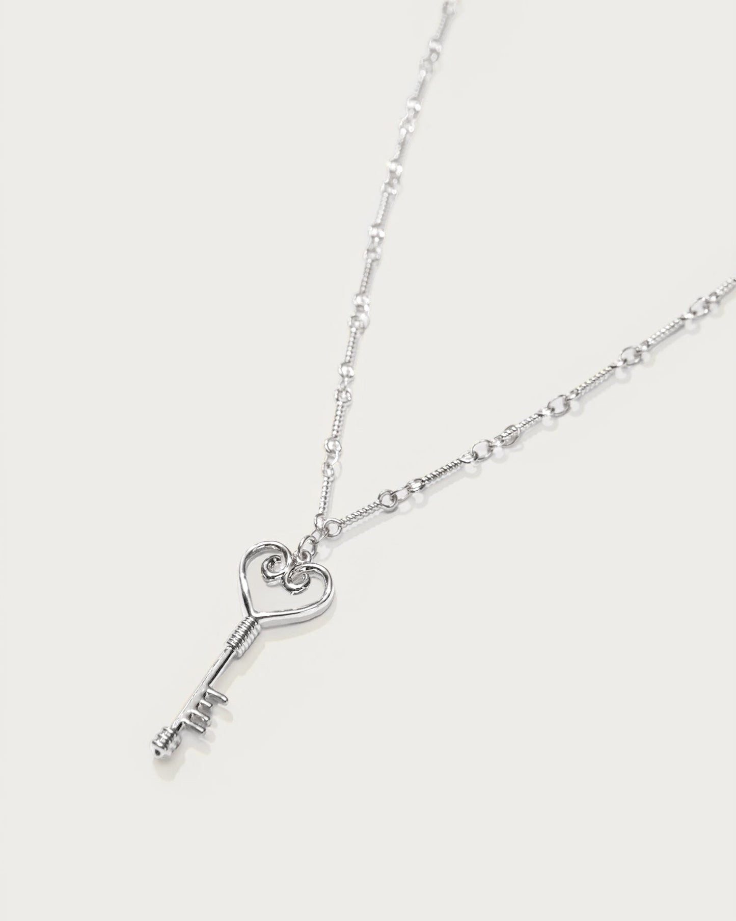 Eternal Love Lock Necklace in Silver