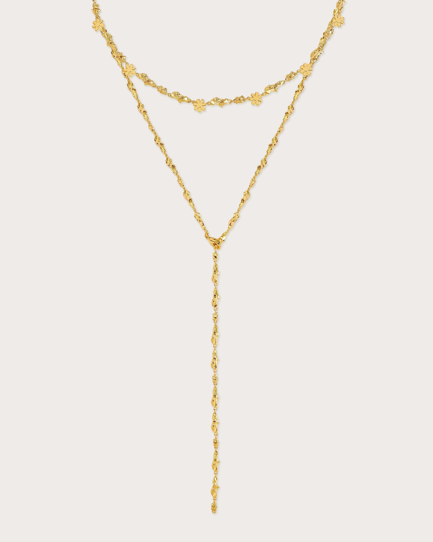 Gold Clusters Necklace Set