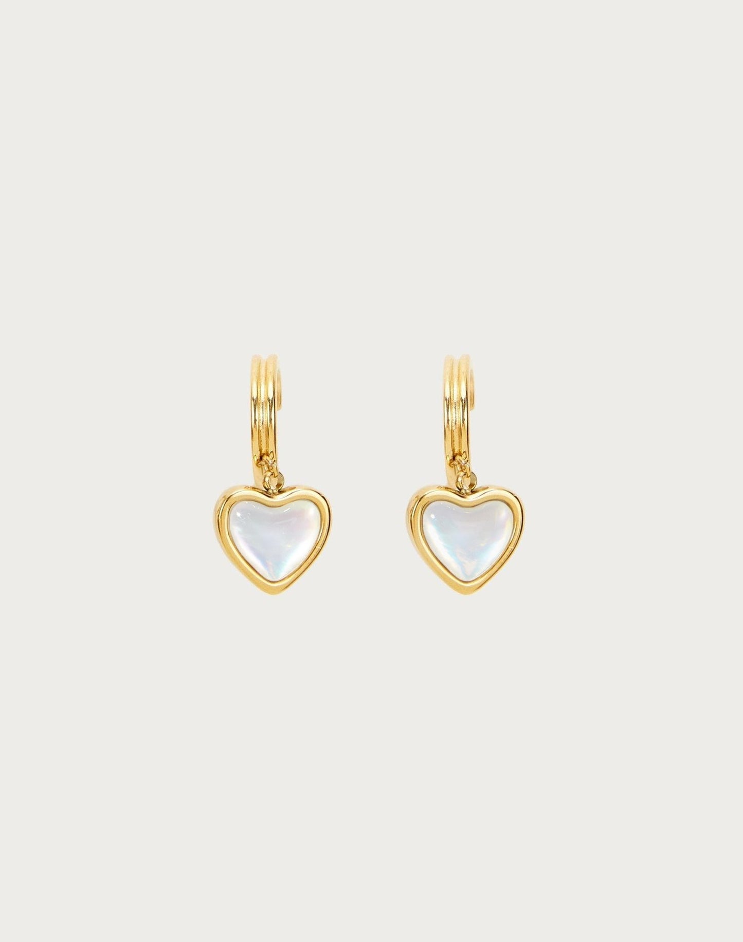 Pearlescent Heart Earrings