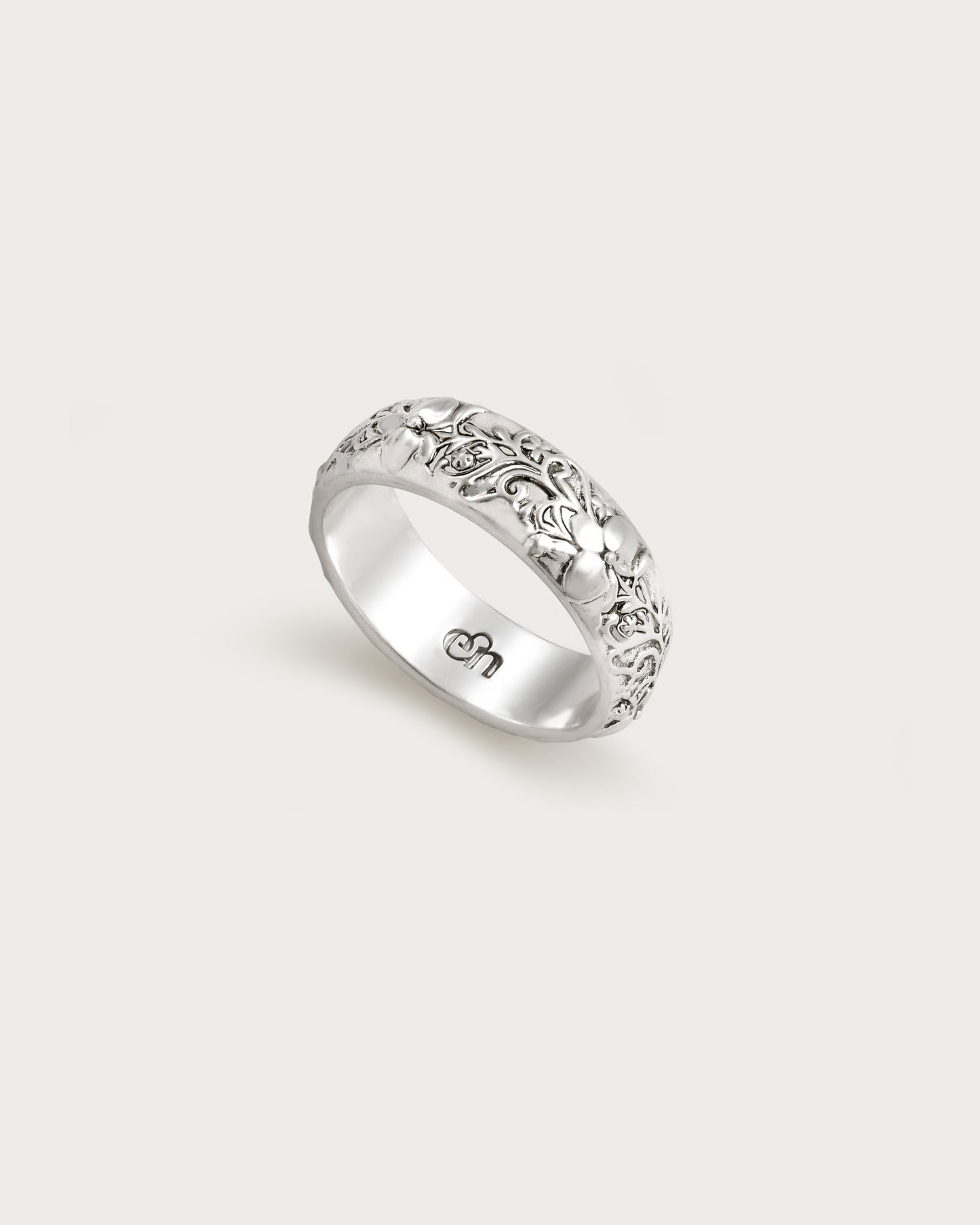 Serenade of Orchid Ring in Silver