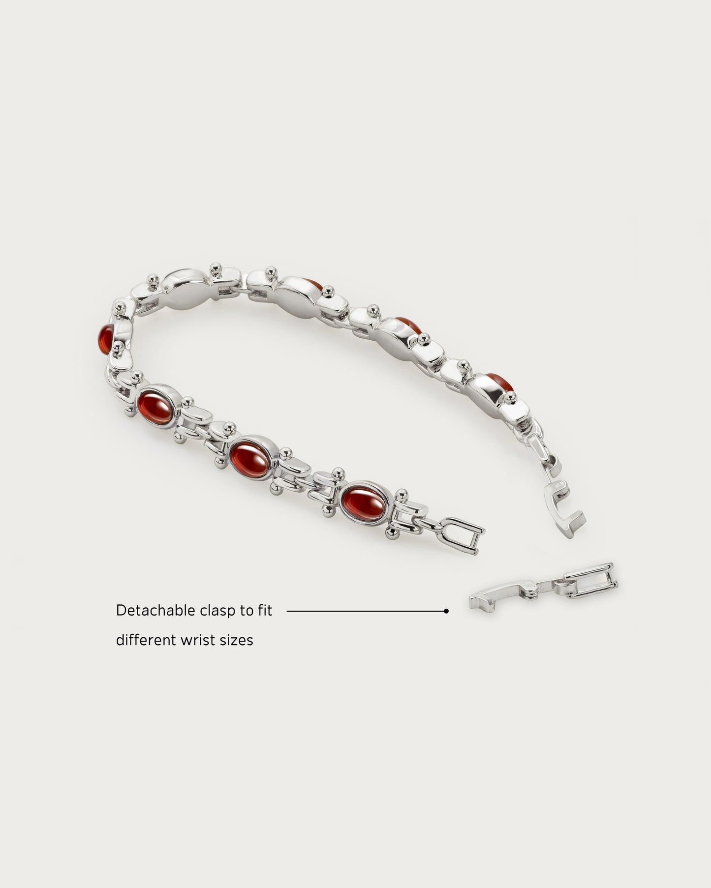 Tess's Treasure Carnelian Bracelet in Silver