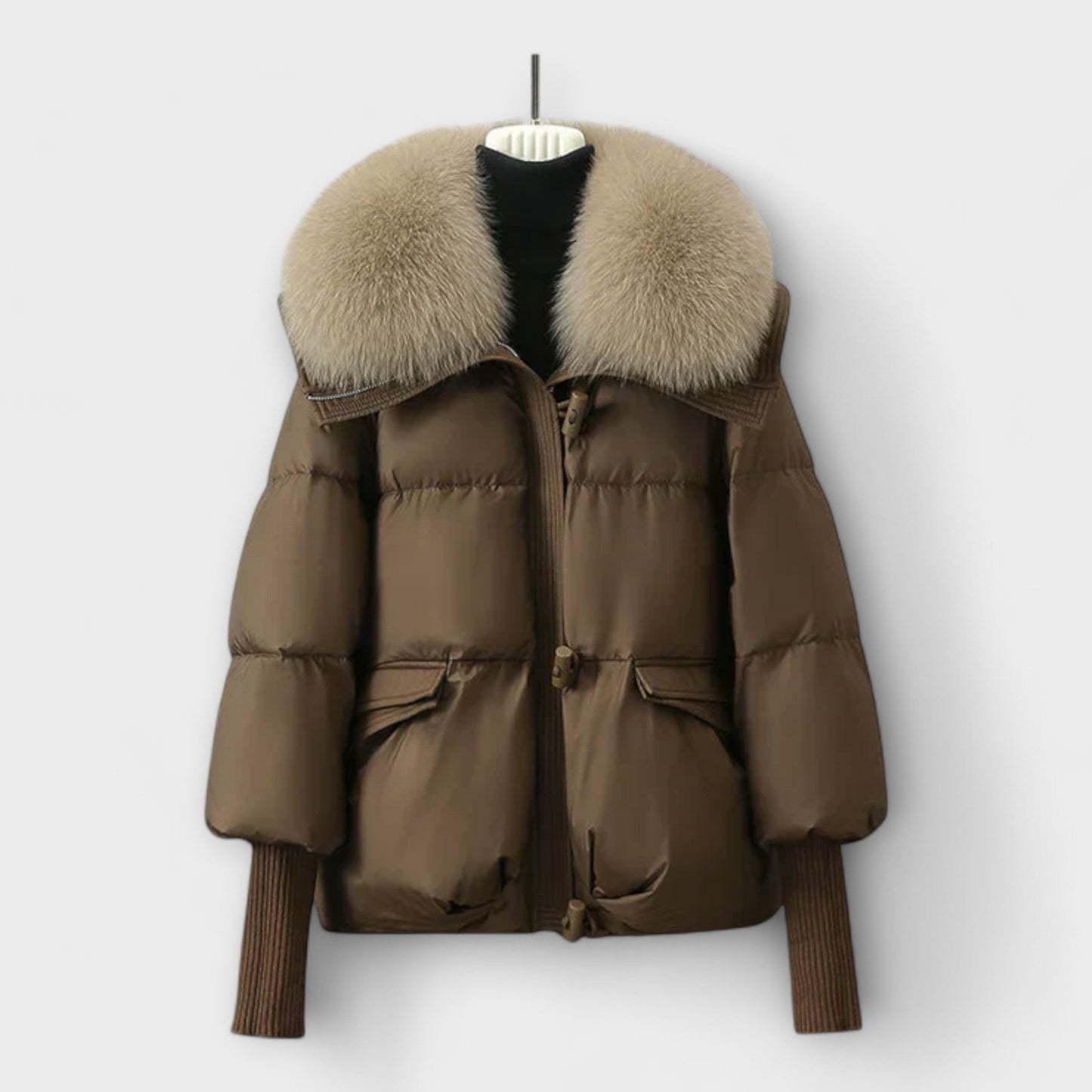 Lucyna - Elegant Coat with Fur