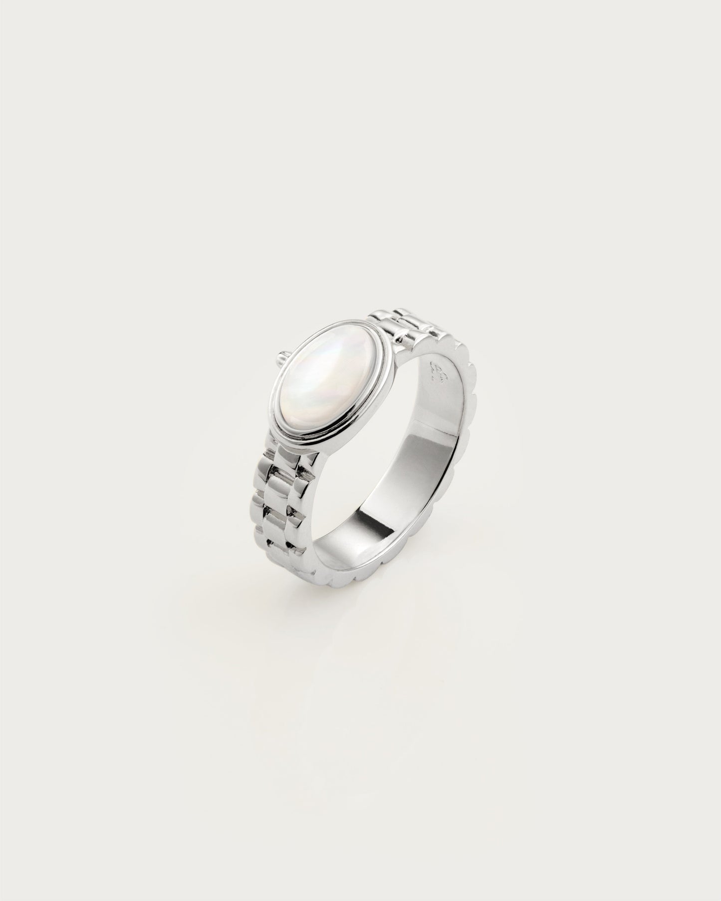 Watch Band Ring in Silver