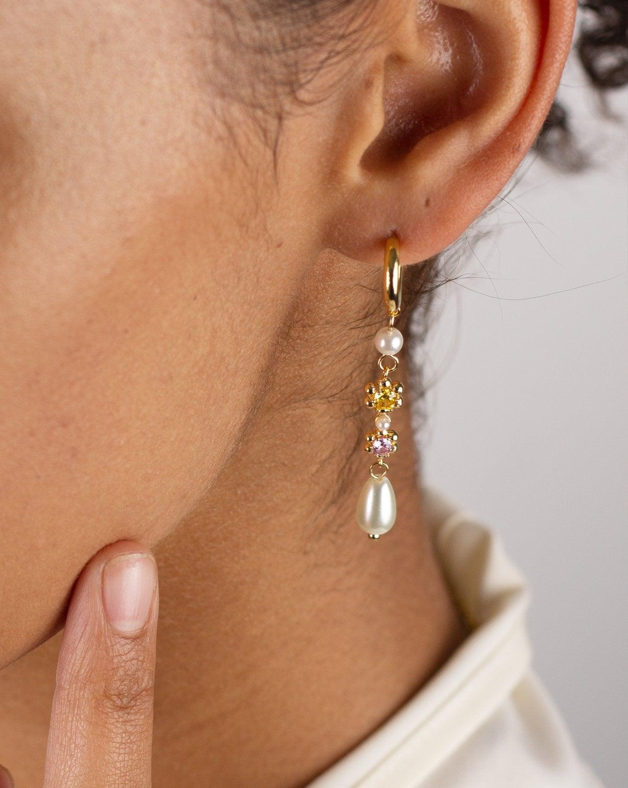 Flower Drop Earrings
