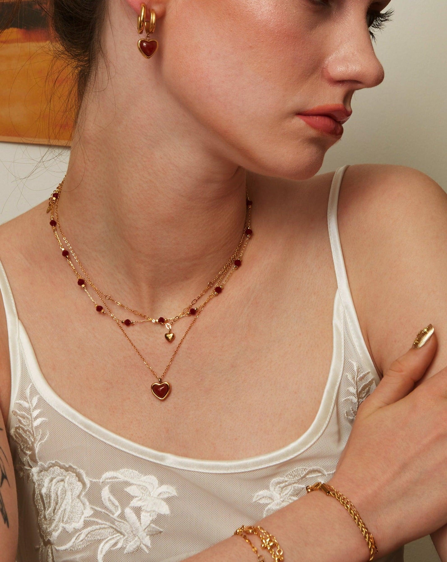 Red Beaded Necklace