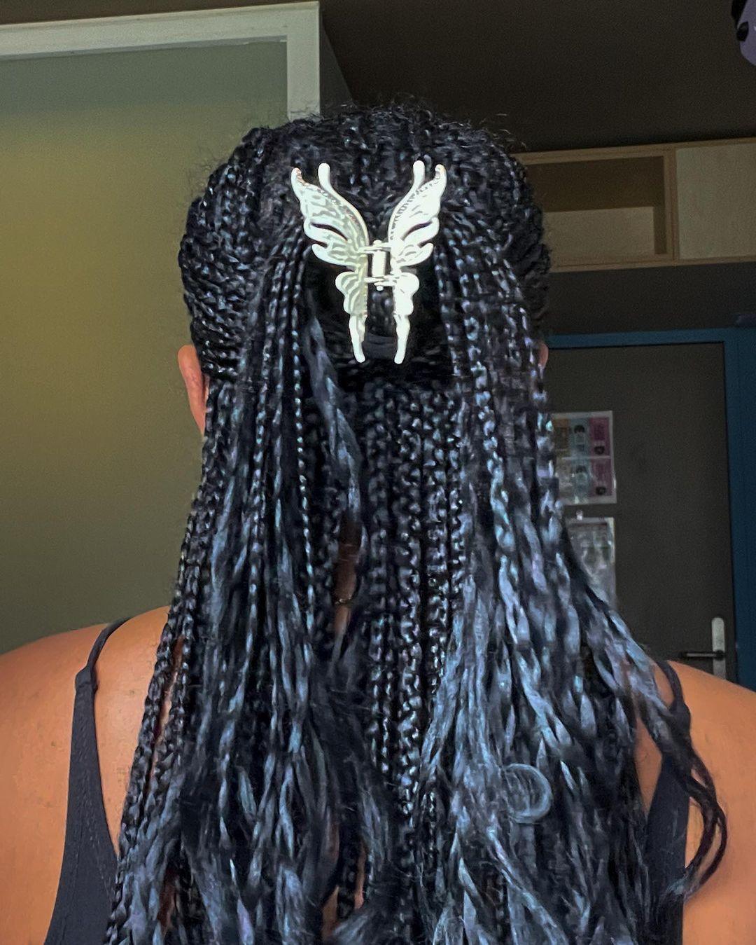 White Butterfly Hair Claw