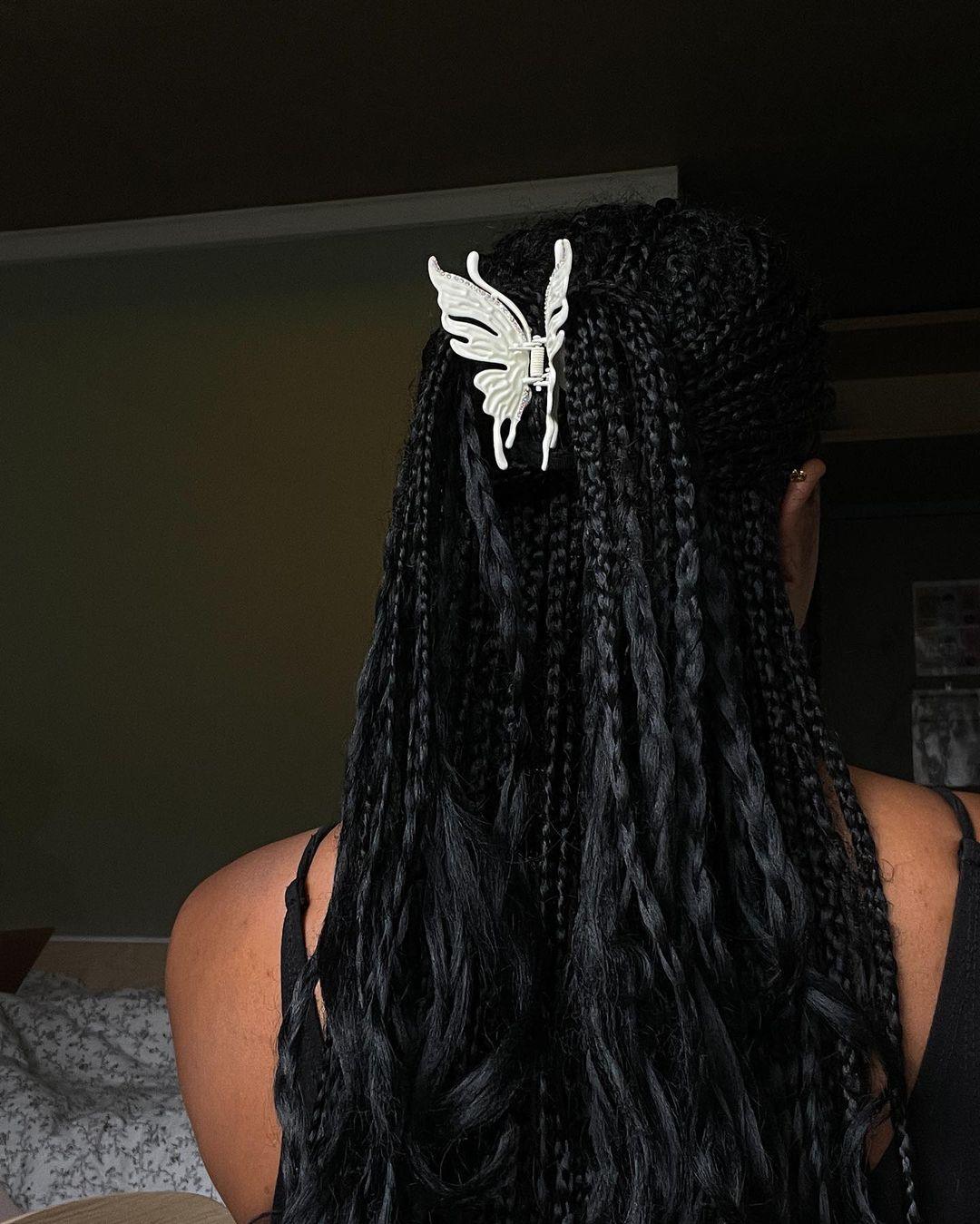 White Butterfly Hair Claw