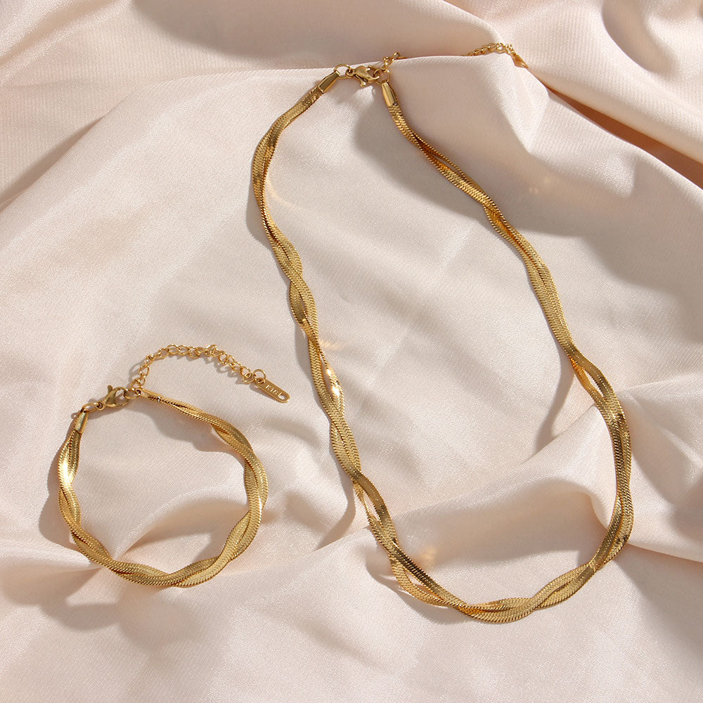 Twisted Bracelet | 18k Gold 4mm