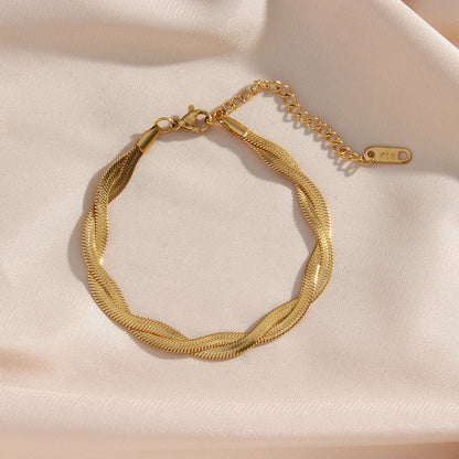 Twisted Bracelet | 18k Gold 4mm