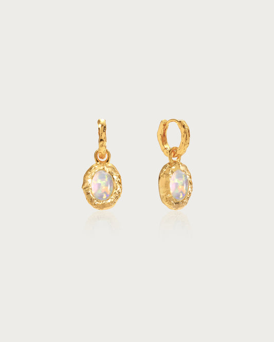 October Birthstone Earrings - Opal