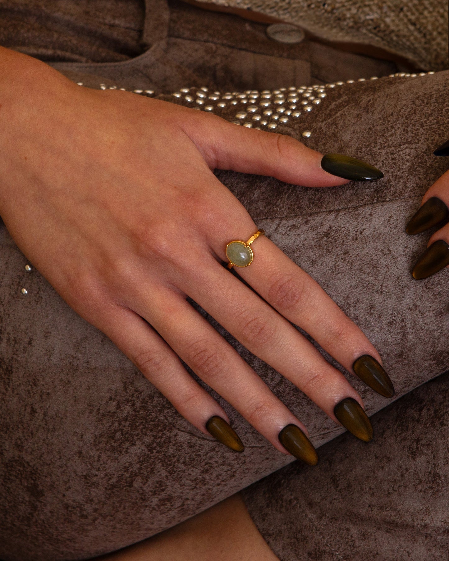 Green Aventurine Ring