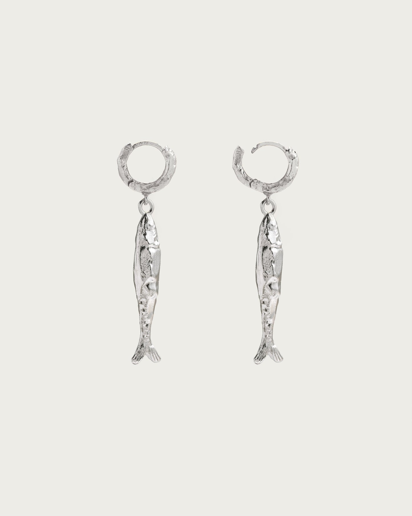Silver Anchovy Earrings