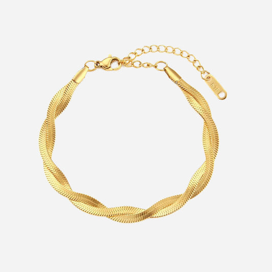 Twisted Bracelet | 18k Gold 4mm