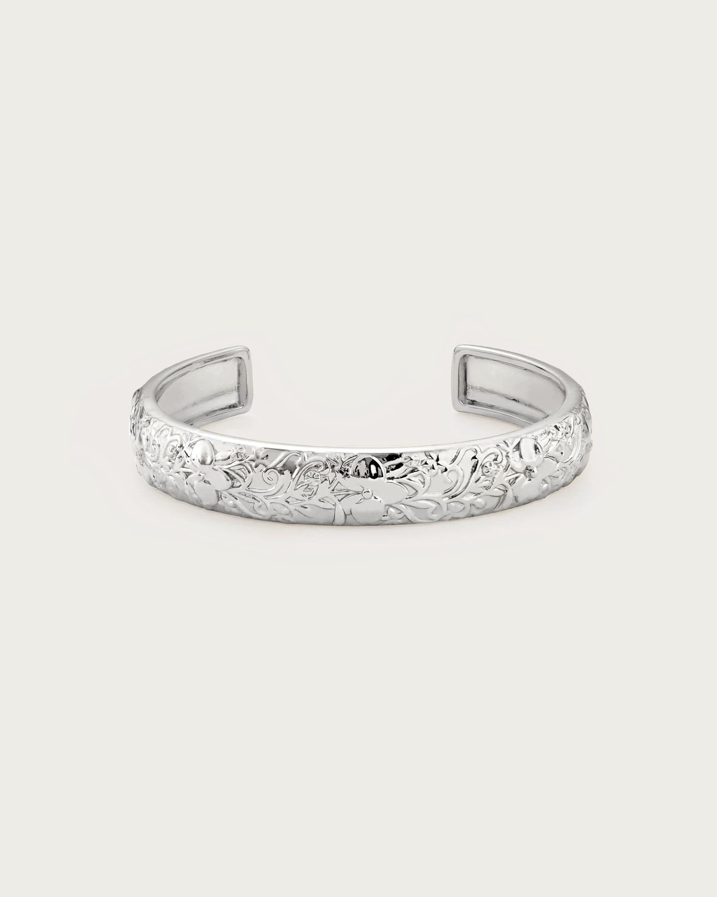 Serenade of Orchid Bangle in Silver