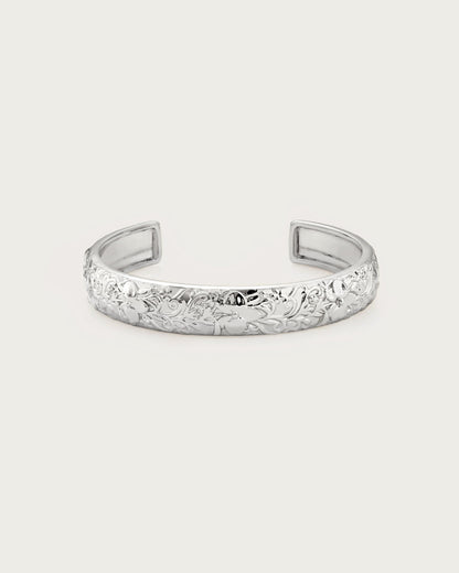 Serenade of Orchid Bangle in Silver