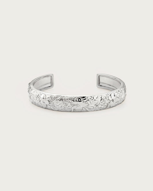 Serenade of Orchid Bangle in Silver