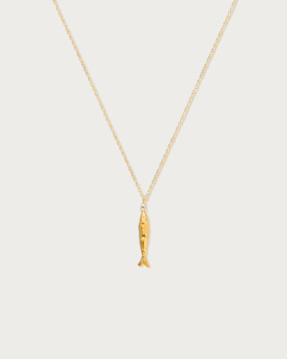 Silver Anchovy Necklace