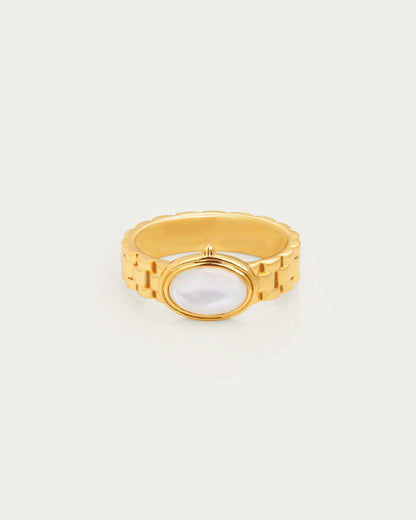 Watch Band Ring in Silver