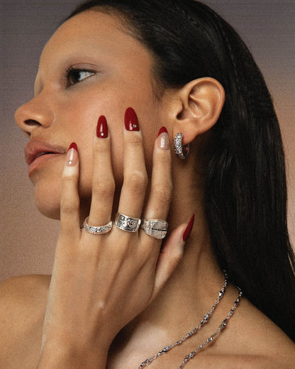 Serenade of Orchid Earrings in Silver