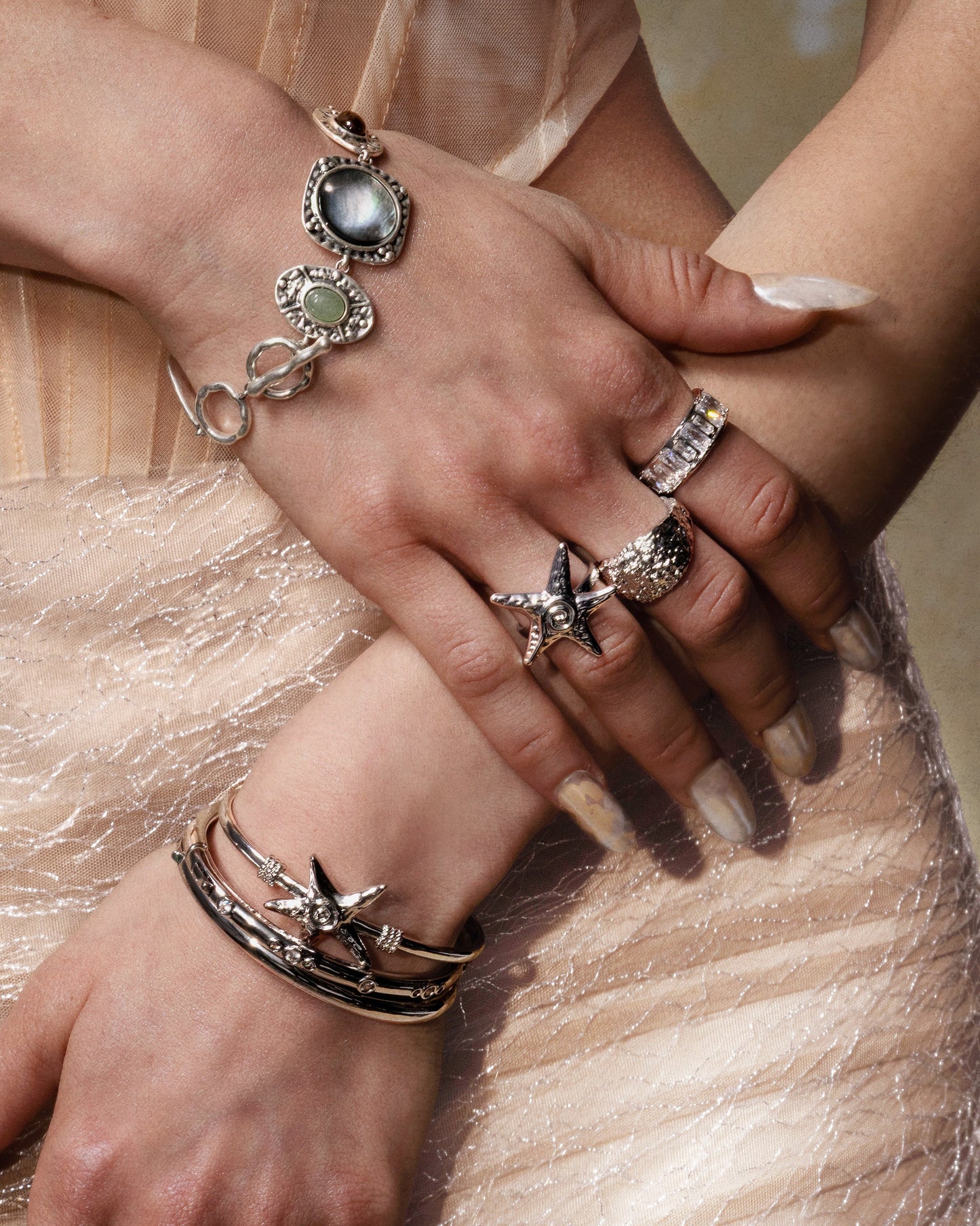 Silver Starfish Ring
