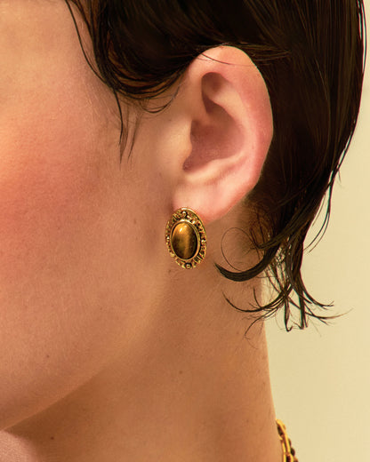 Tiger's Eye Savannah Studs Earrings