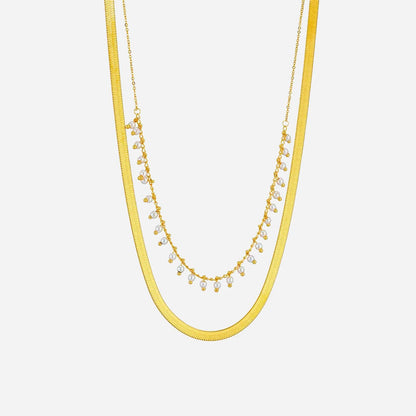 Luxury Snake Choker & Pearl Jewelry Set | 18k Gold