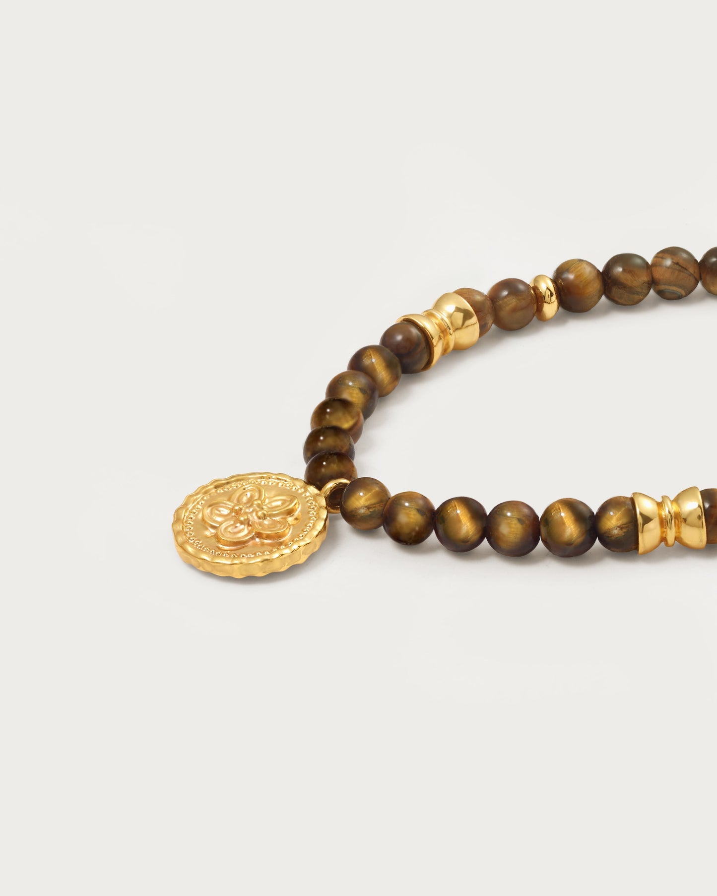 Tiger's Eye Coin Bracelet