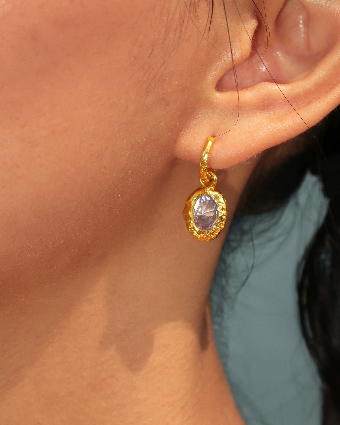 February Birthstone Earrings - Amethyst