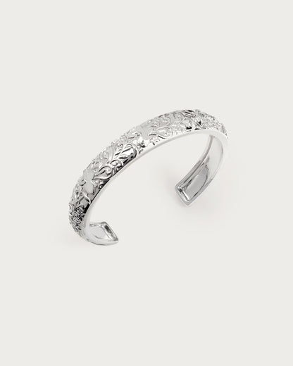 Serenade of Orchid Bangle in Silver