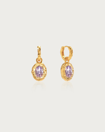 February Birthstone Earrings - Amethyst