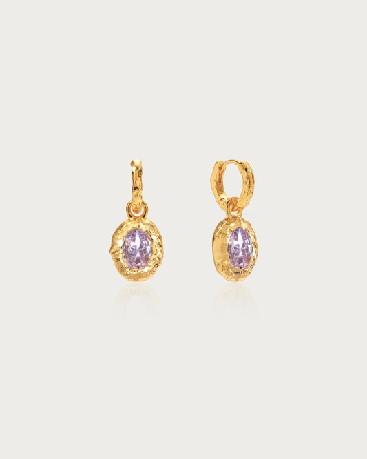 February Birthstone Earrings - Amethyst