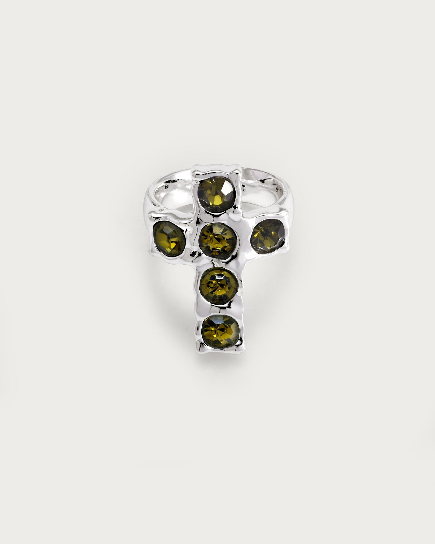 Rebel Cross Ring in Gold