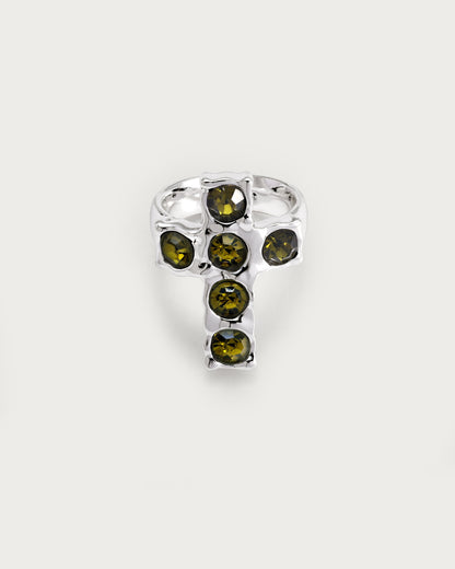 Rebel Cross Ring in Gold