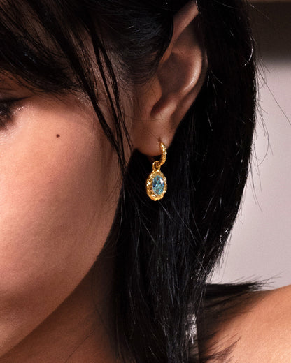 March Birthstone Earrings - Aquamarine