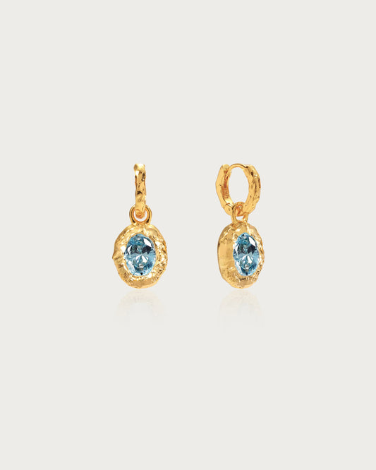 March Birthstone Earrings - Aquamarine