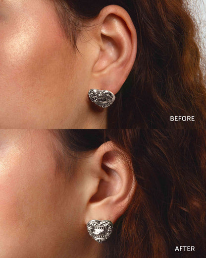 Silver Heart-shaped Earring Back Lifters