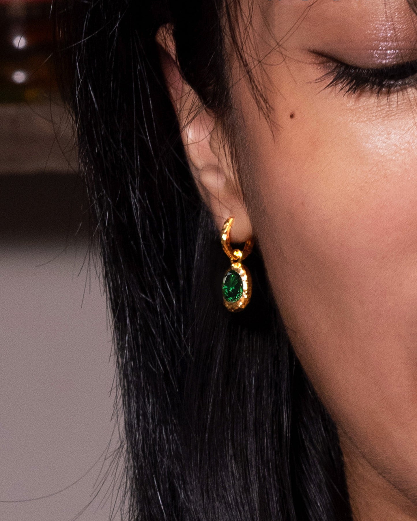May Birthstone Earrings - Emerald