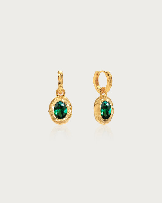 May Birthstone Earrings - Emerald