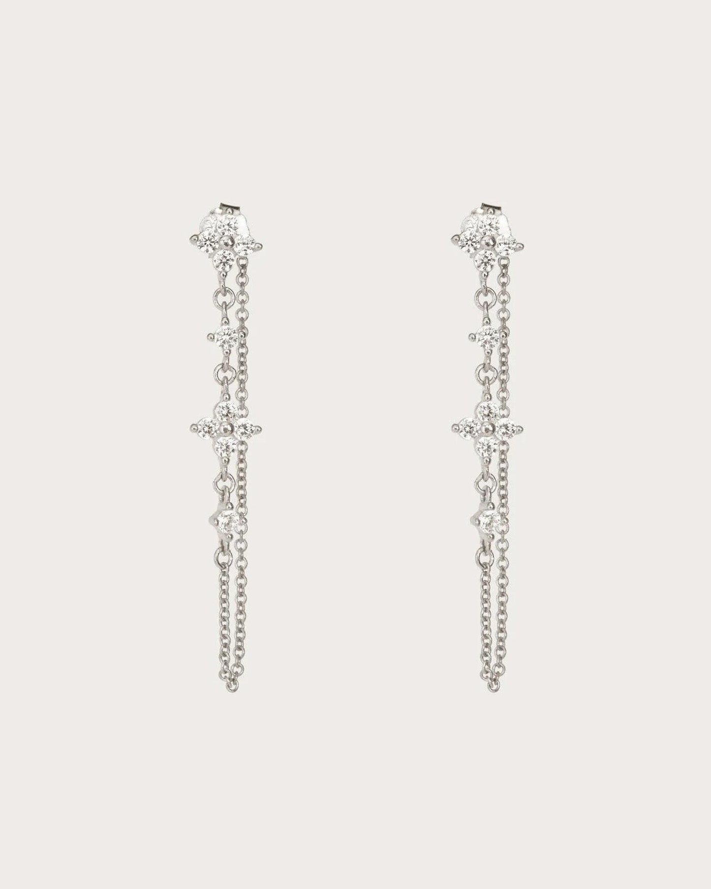 Gold Clover Drop Earrings