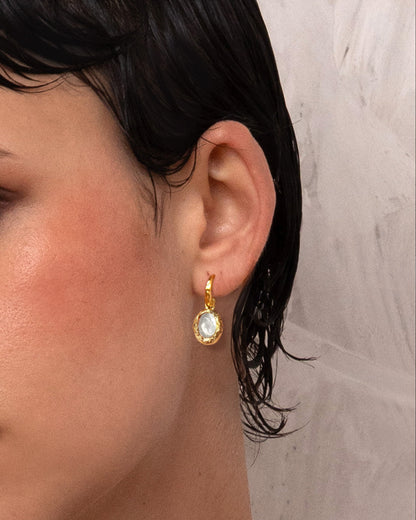 June Birthstone Earrings - Pearl