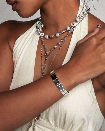 Sunset Boulevard Bangle in Silver