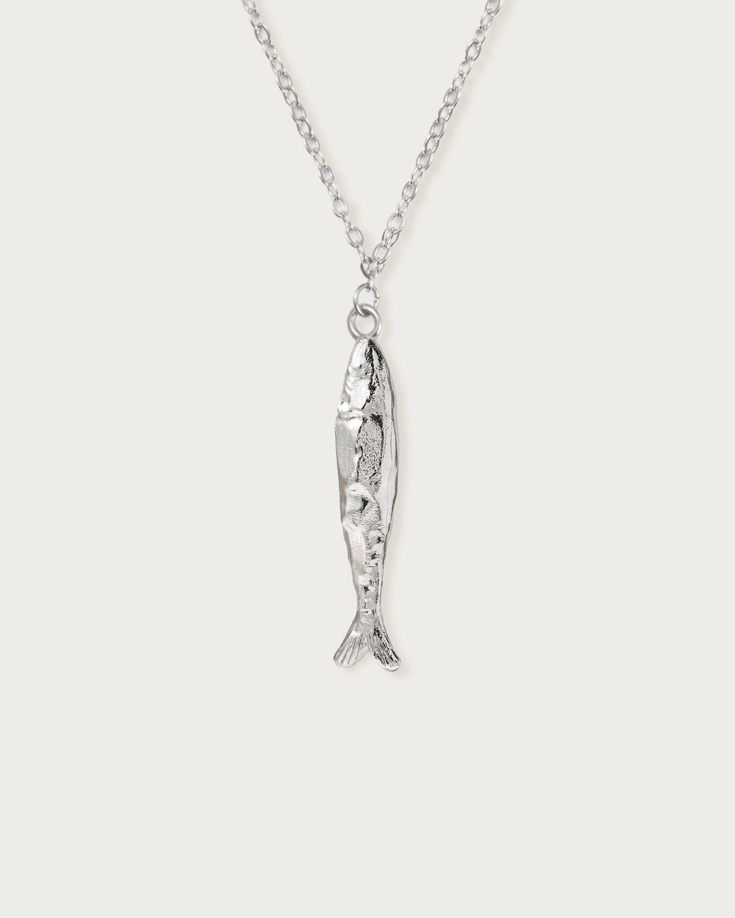 Silver Anchovy Necklace