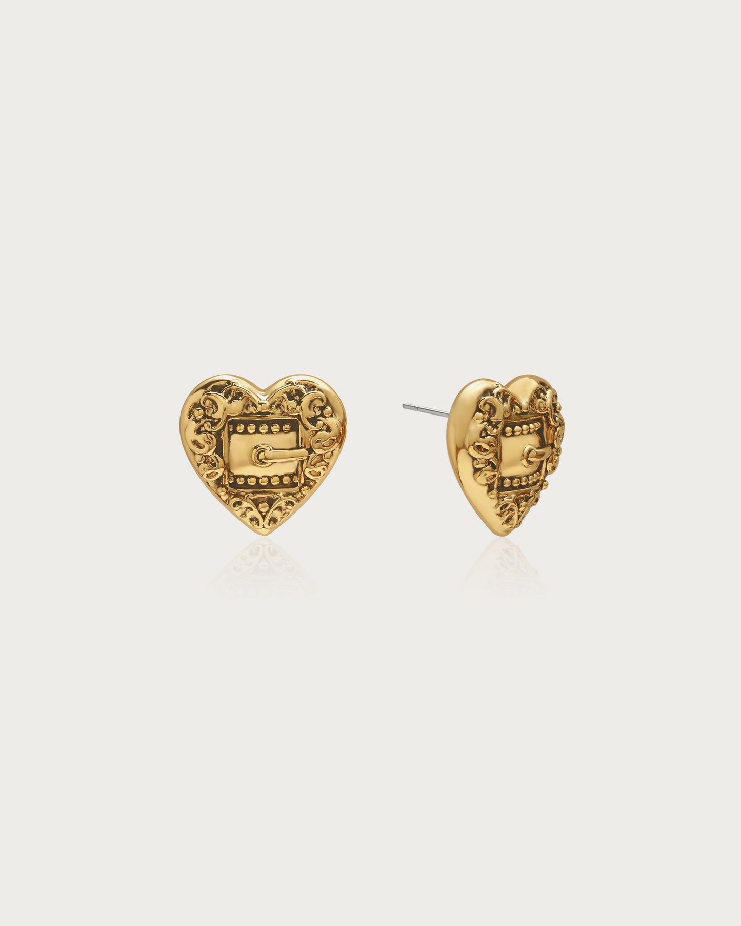 Belted Heart Stud Earrings